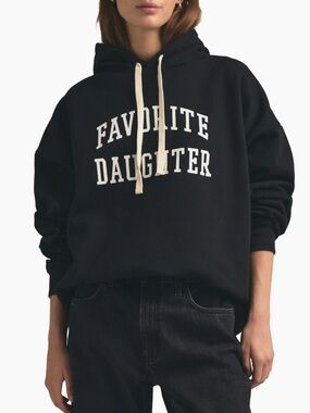 Favorite Daughter The Collegiate Logo Hoodie in Black